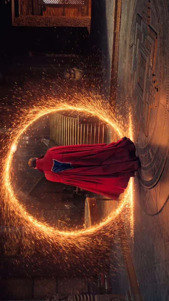 Doctor Strange abriendo un portal en Kamar-Taj