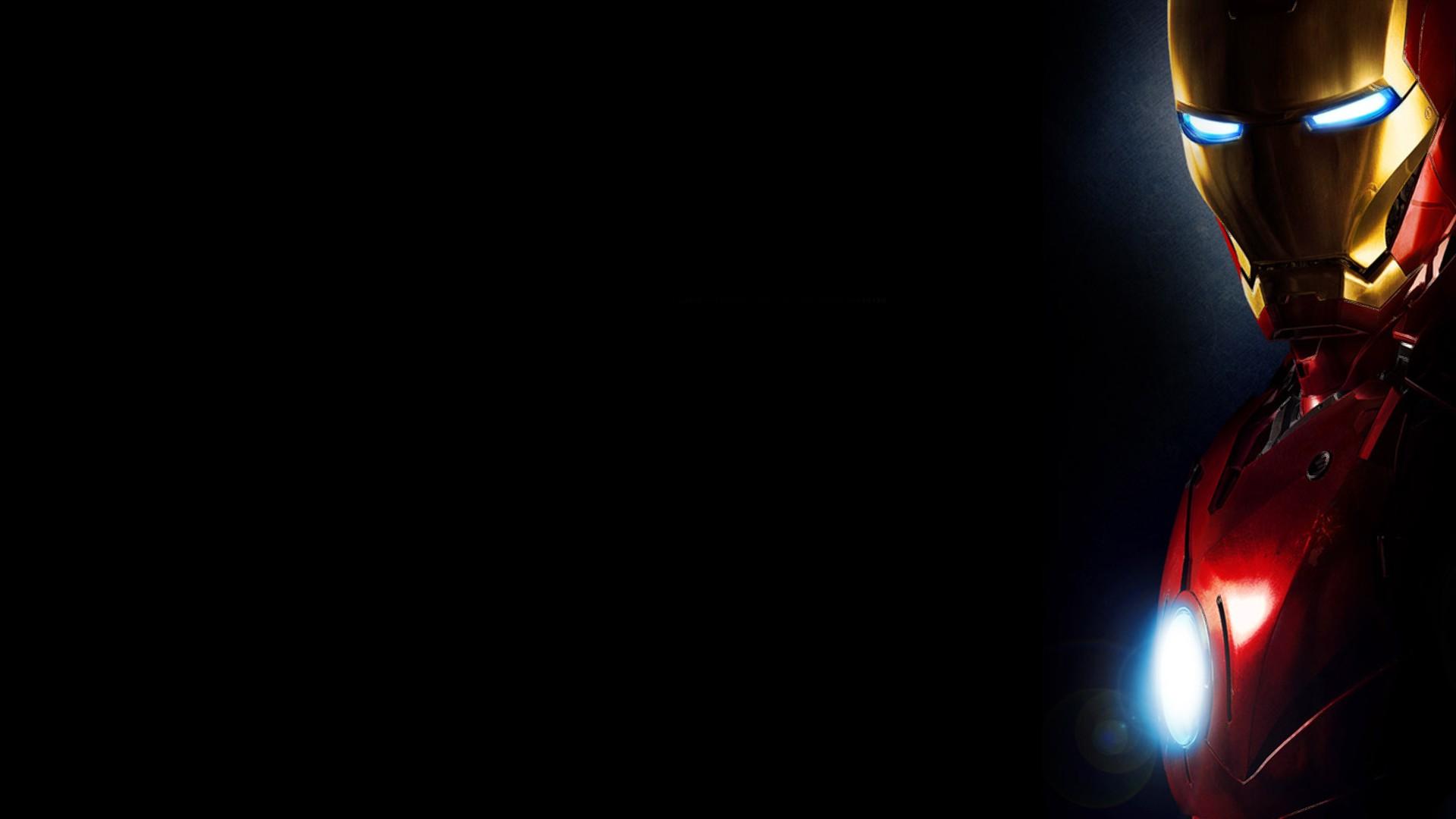 Iron Man helmet in darkness