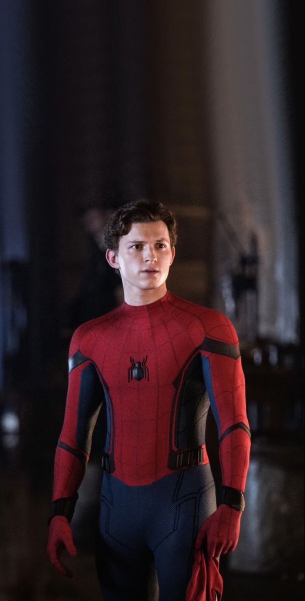Peter Parker unmasked in classic Spider-Man suit