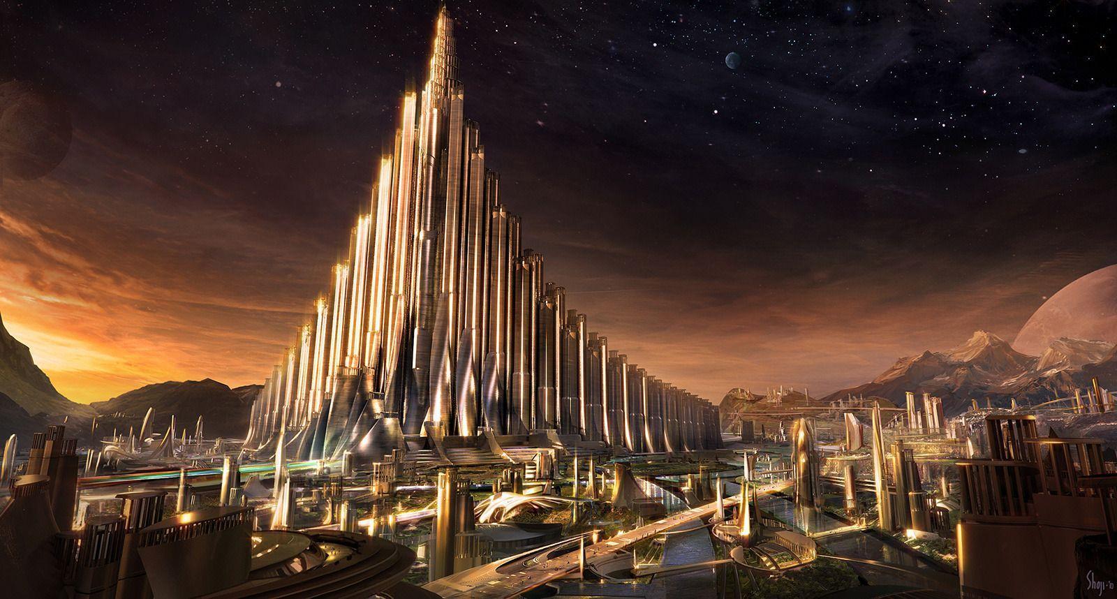 ASGARD — Home of the Gods — connected by the Bifrost Bridge