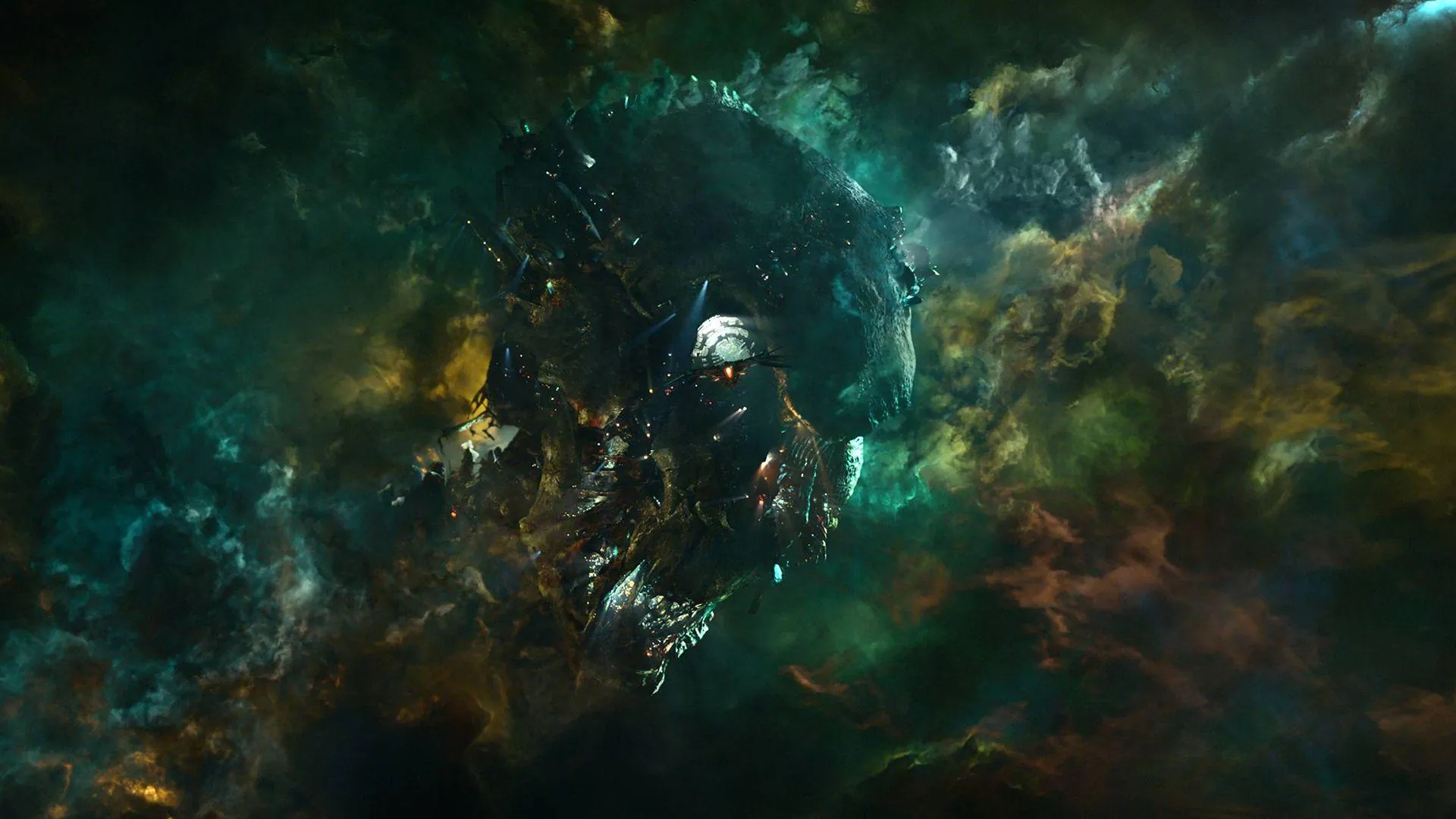 KNOWHERE — A mining colony inside the severed head of a Celestial